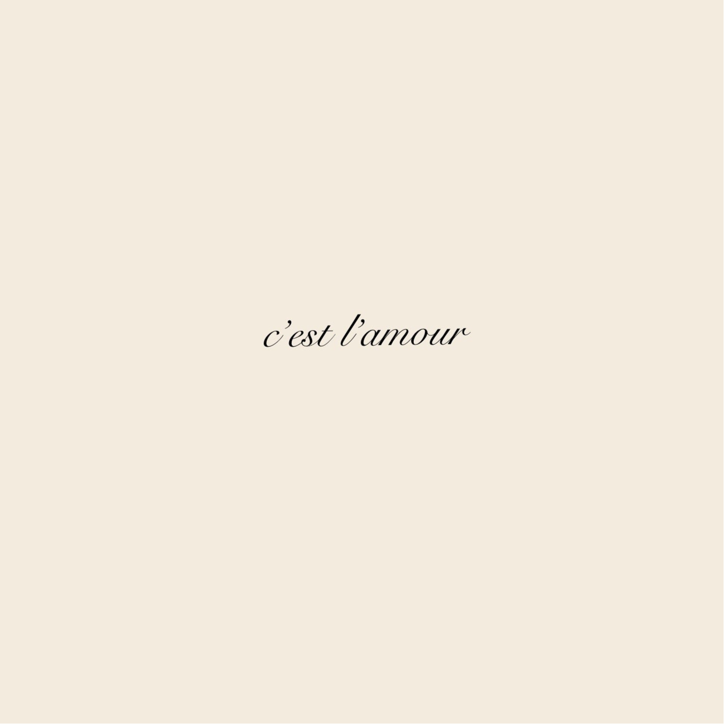 C’est l’amour