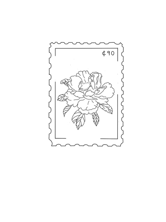 Postal stamp flower