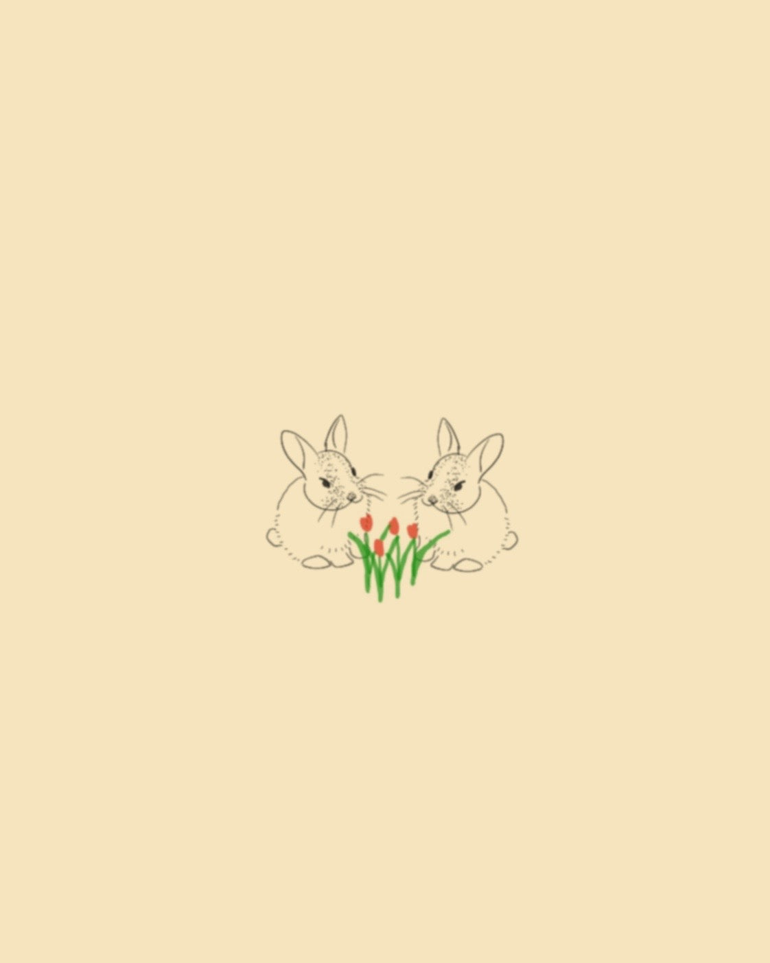 Bunnies and tulips